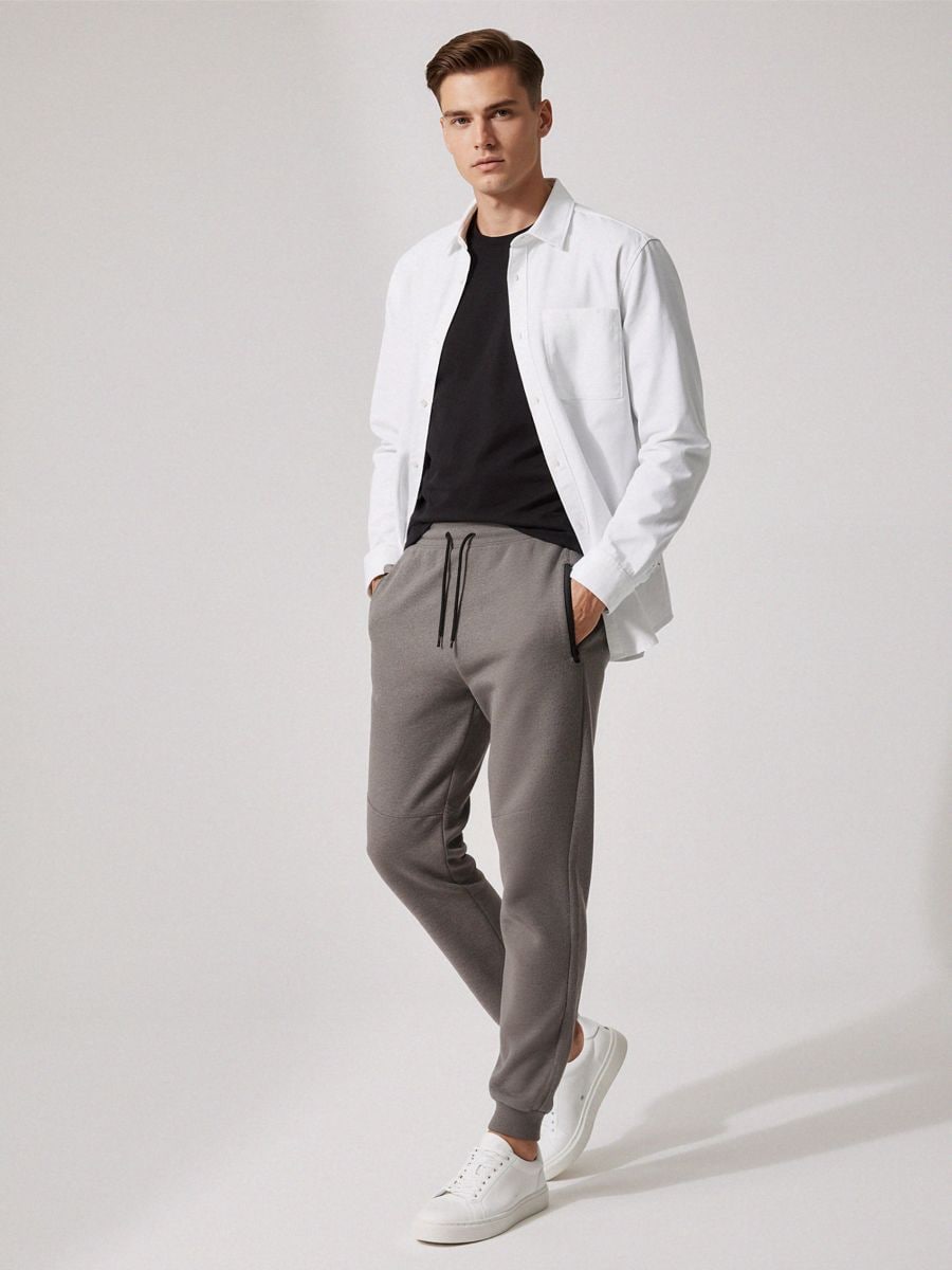 Pantaloni regular fit - gri-închis - SINSAY