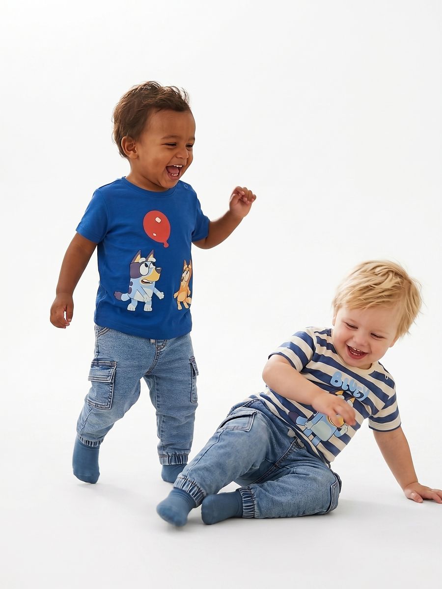 Zestaw koszulek z nadrukiem Bluey 2 pack - kremowy - SINSAY