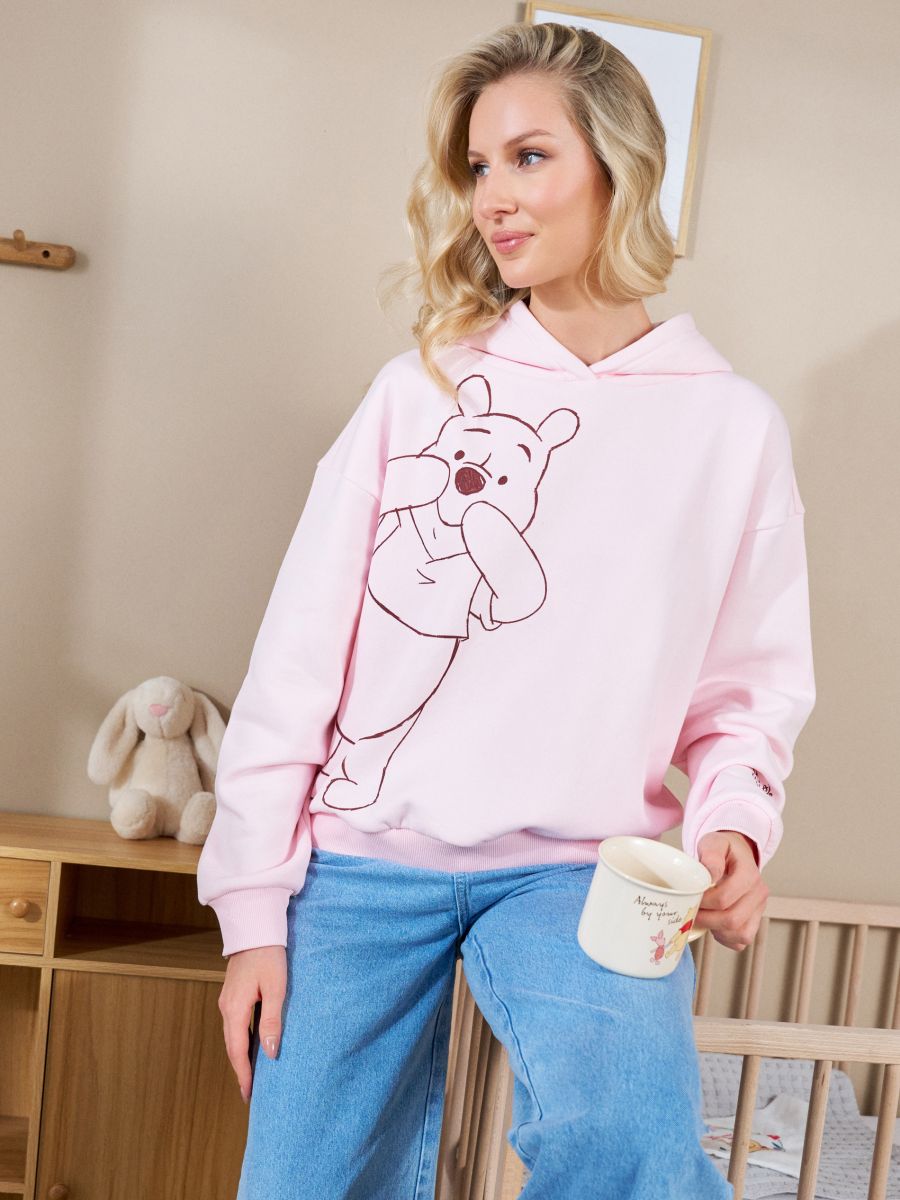 Кофта з принтом Winnie the Pooh - пастельний рожевий - SINSAY