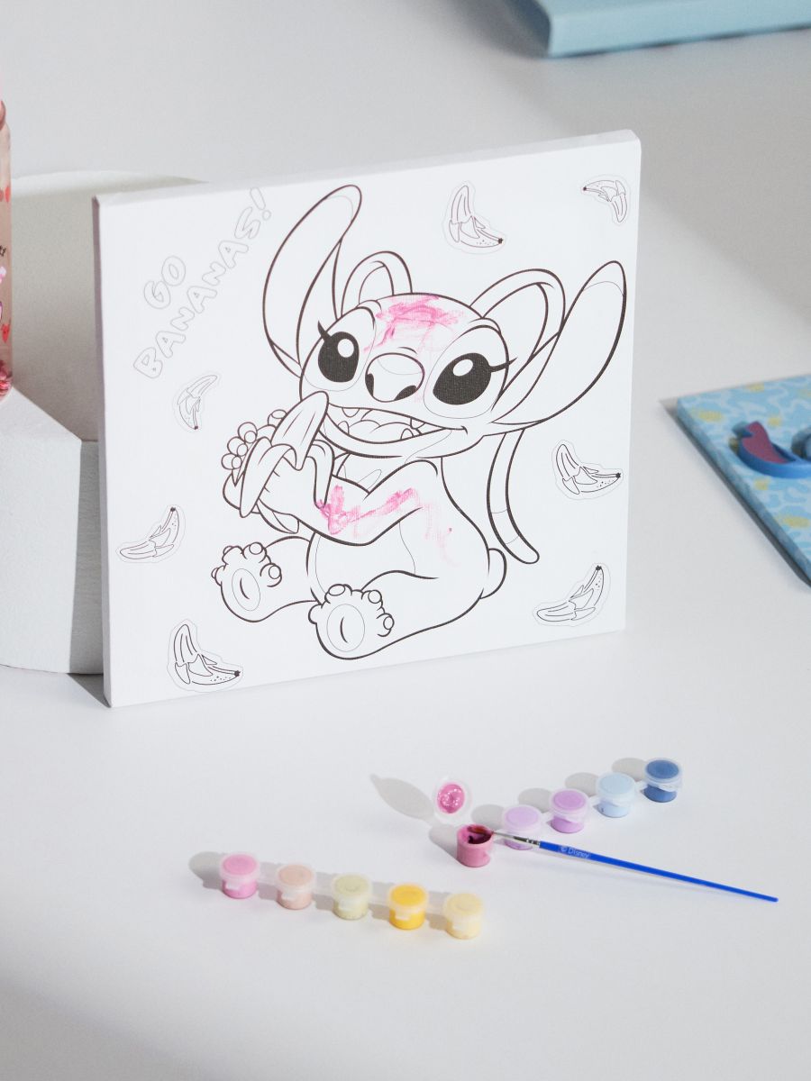Zestaw do malowania z płótnem, pędzlem i farbami 10 pack Lilo & Stitch Zestaw do malowania z płótnem, pędzlem i farbami 10 pack Lilo & Stitch - wielobarwny - SINSAY