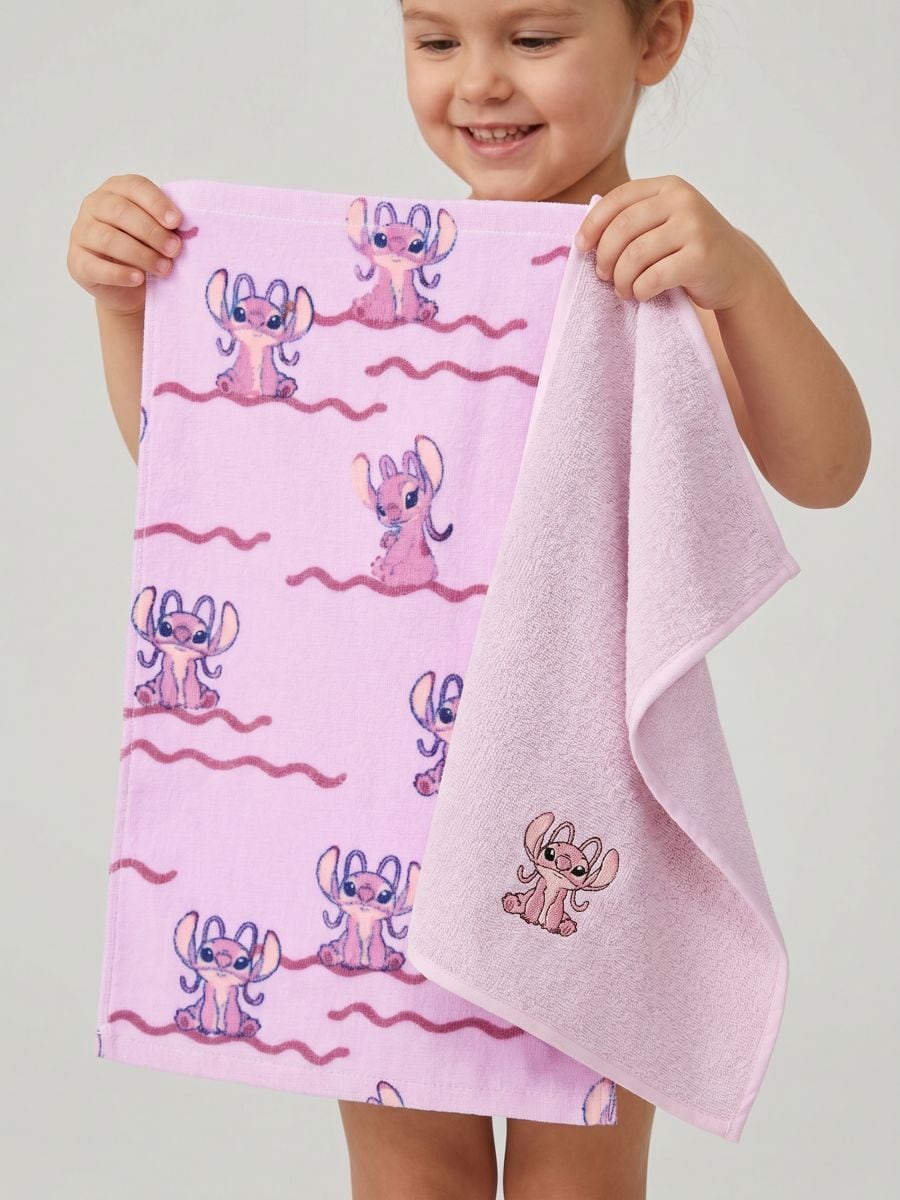 Ręczniki bawełniane 2 pack Stitch Ręczniki bawełniane 2 pack Stitch - fioletowy - SINSAY
