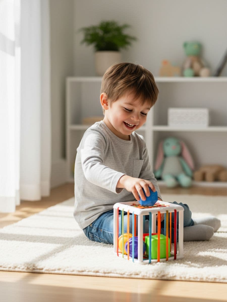 Kostka edukacyjna z kolorowymi klockami - wielobarwny - SINSAY
