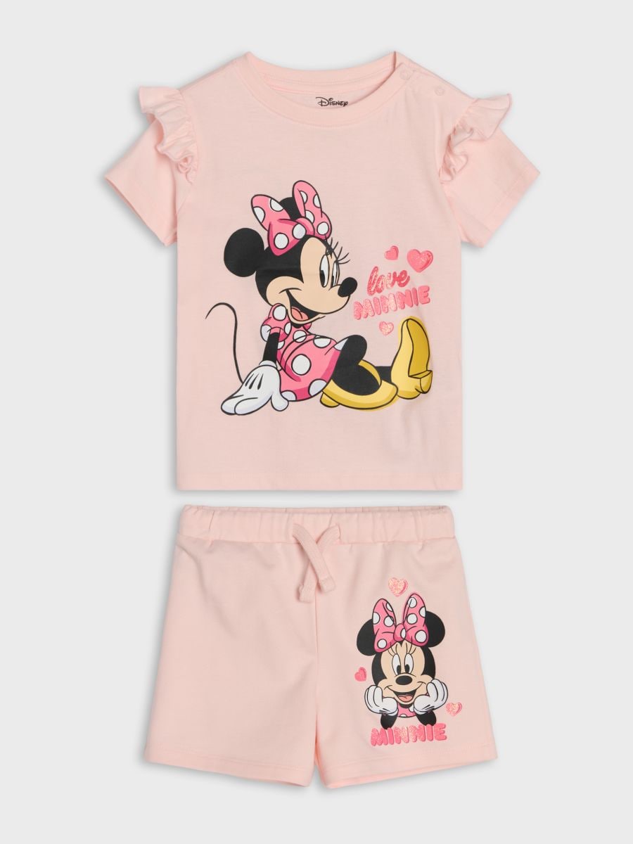 Souprava trička a kraťas Minnie Mouse Souprava trička a kraťas Minnie Mouse - broskvová - SINSAY