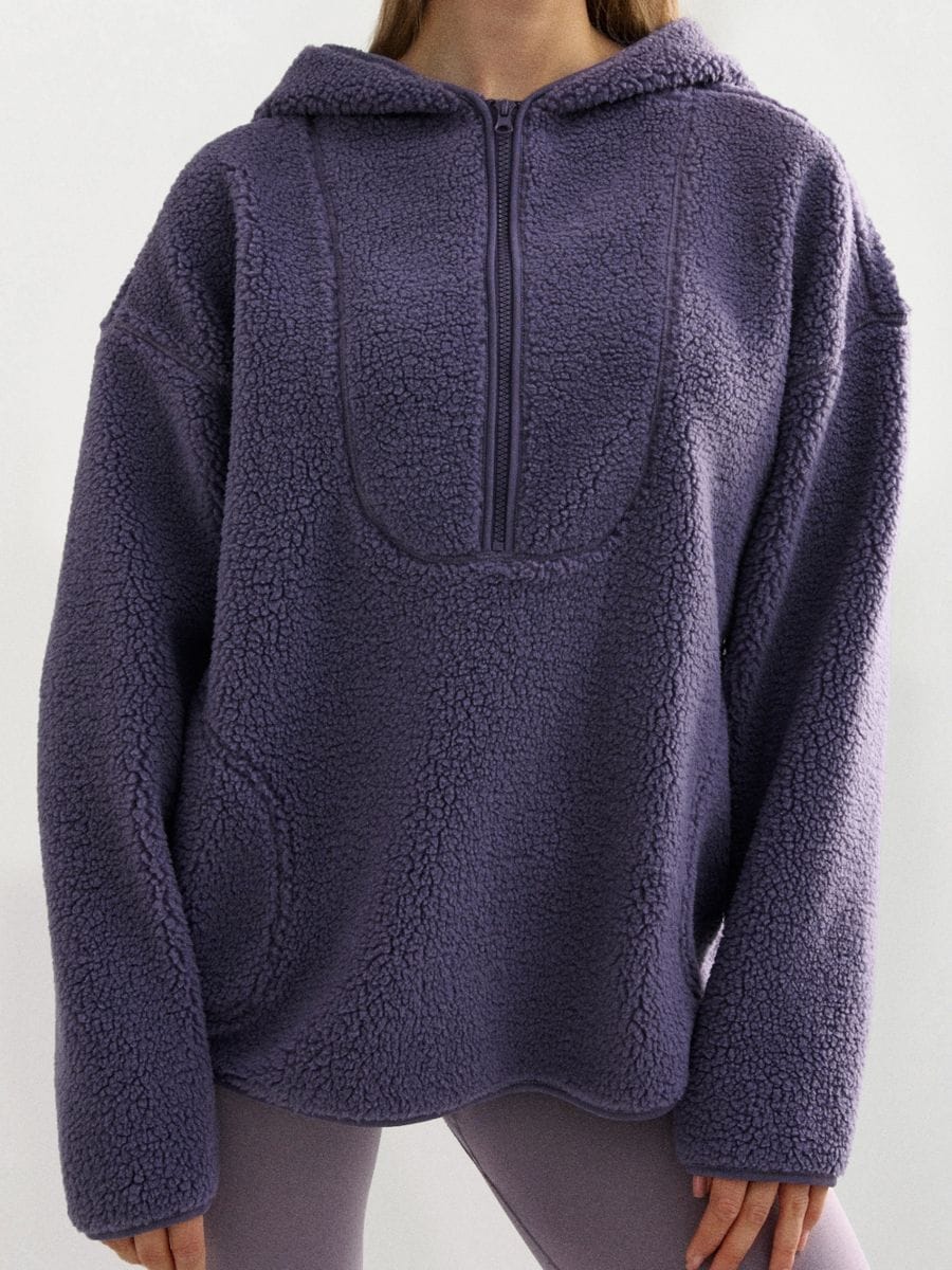 Bluza hoodie Bluza hoodie - fioletowy - SINSAY