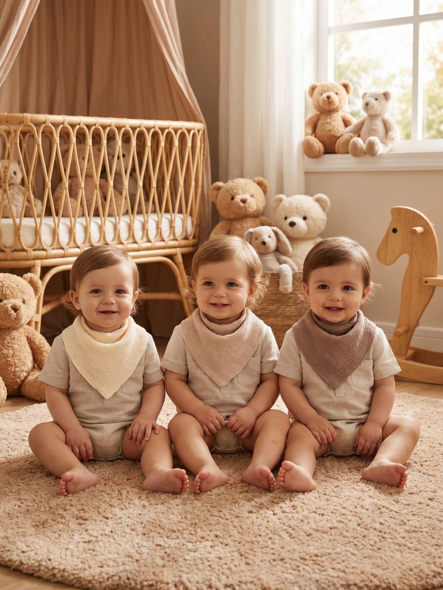 Śliniaki 3 pack Śliniaki 3 pack - beżowy - SINSAY