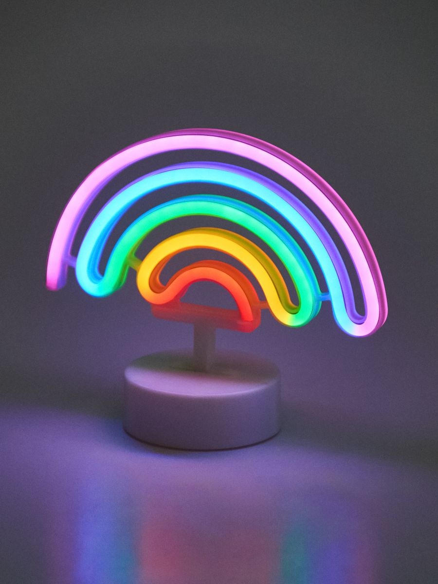 LED neon lamp in the shape of a rainbow LED neon lamp in the shape of a rainbow - bílá - SINSAY