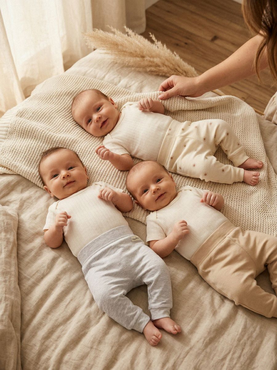 Bawełniane spodnie dresowe 3 pack Bawełniane spodnie dresowe 3 pack - kremowy - SINSAY