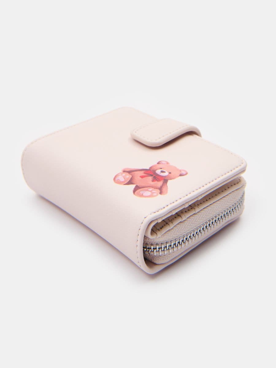 Portofel cu motiv de ursuleț Portofel cu motiv de ursuleț - multicolor - SINSAY