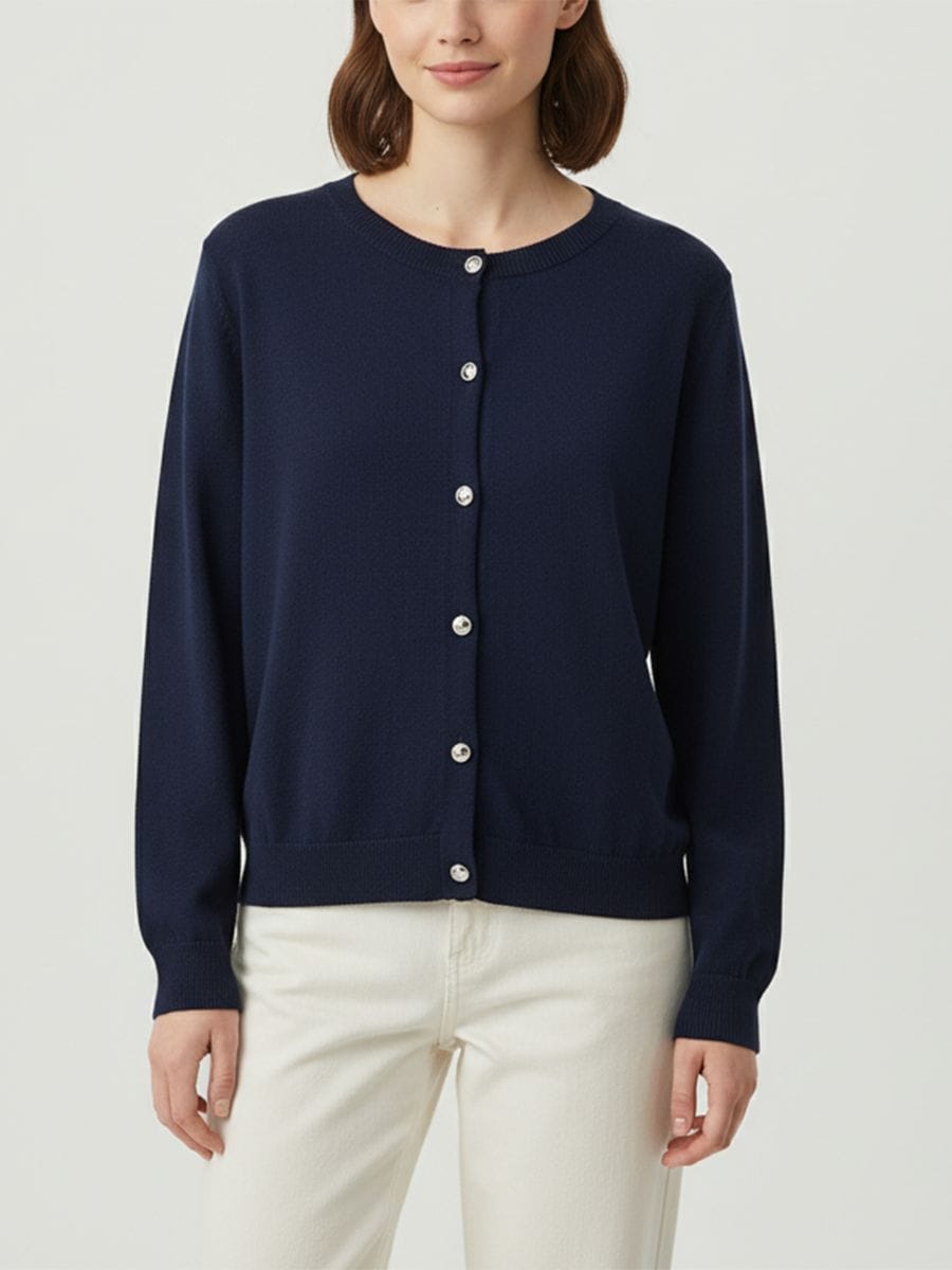Cardigan cu nasturi decorativi Cardigan cu nasturi decorativi - bleumarin - SINSAY