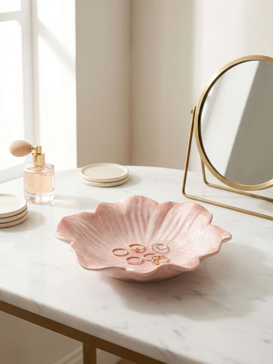 Bol decorativ în formă de floare Bol decorativ în formă de floare - roz-pastel - SINSAY