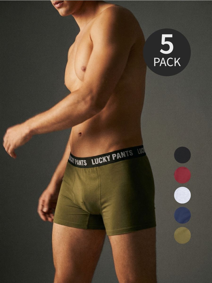 Boxeri din bumbac, set de 5 - multicolor - SINSAY