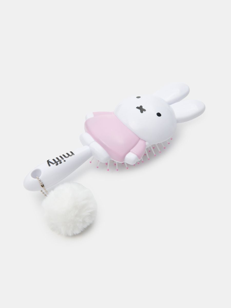 Perie de păr cu pompon Miffy Perie de păr cu pompon Miffy - alb - SINSAY