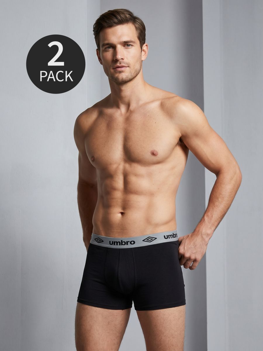 Bokserki Umbro z bawełną 2 pack Bokserki Umbro z bawełną 2 pack - czarny - SINSAY
