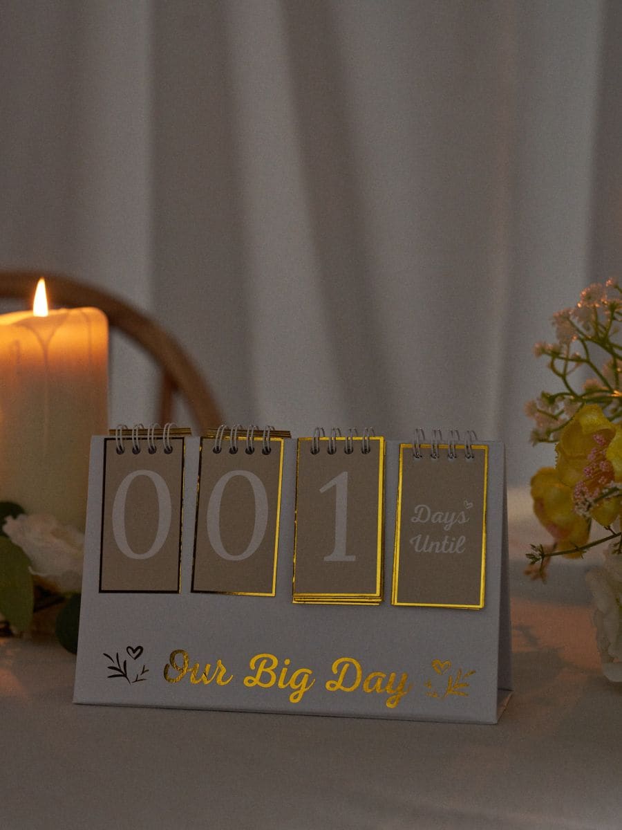 Calendar de numărătoare inversă până la nuntă Calendar de numărătoare inversă până la nuntă - alb - SINSAY