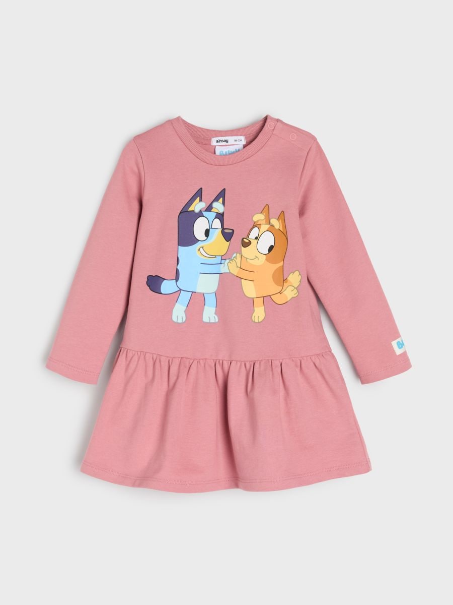 Sukienka z baskinką Bluey Sukienka z baskinką Bluey - różowy - SINSAY