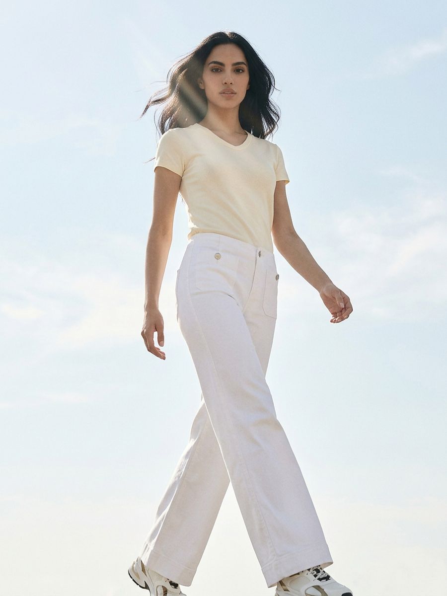 Jeansy wide leg Jeansy wide leg - biały - SINSAY