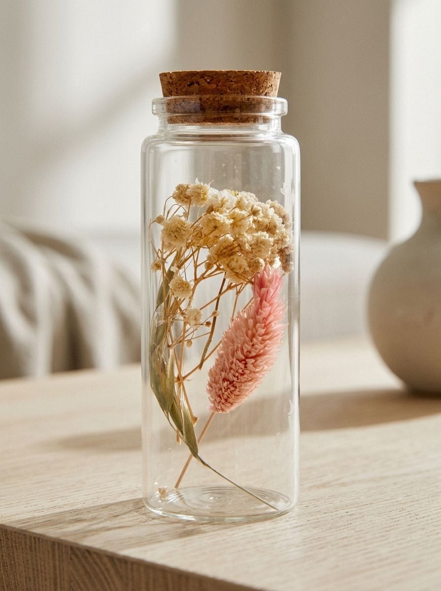 Sticlă decorativă din sticlă cu flori Sticlă decorativă din sticlă cu flori - multicolor - SINSAY