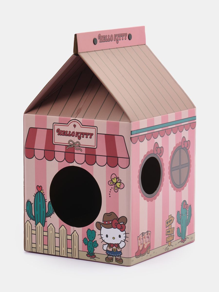 Kartonowy domek dla kota Hello Kitty - różowy - SINSAY