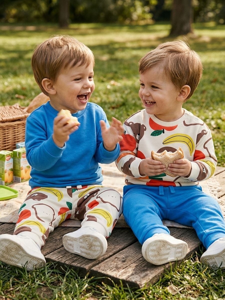 Spodnie dresowe jogger 2 pack - kremowy - SINSAY