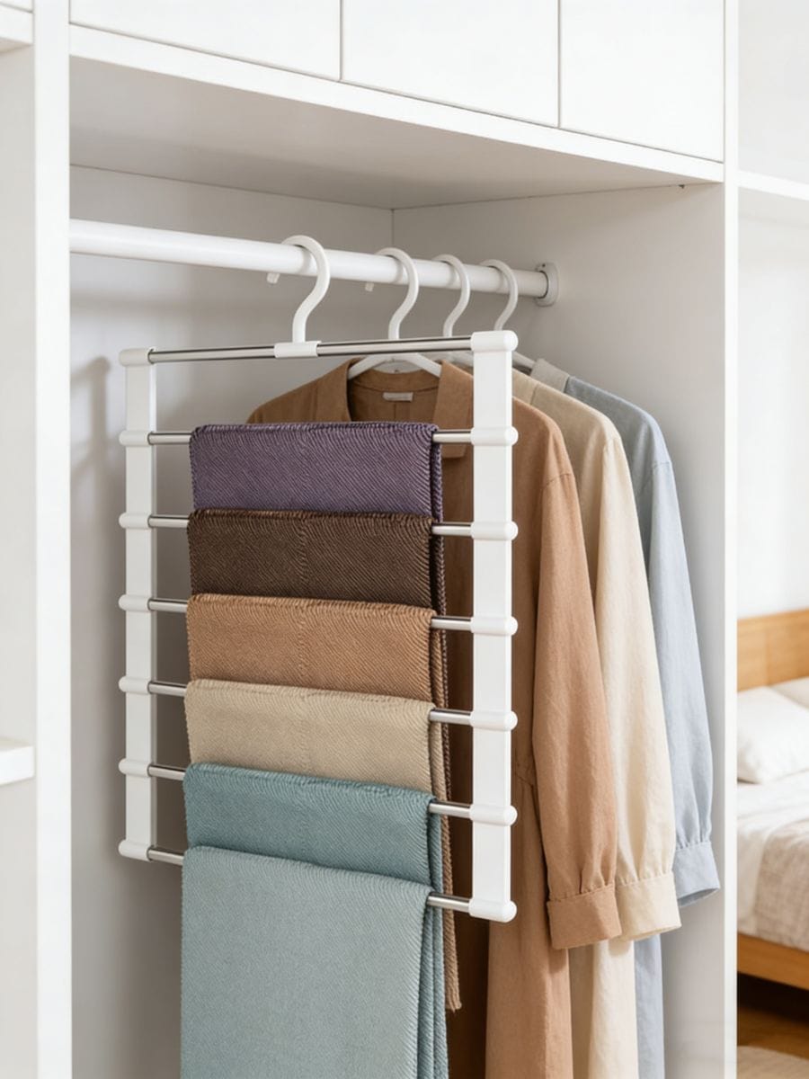 Umeraș multistrat pentru pantaloni Umeraș multistrat pentru pantaloni - alb - SINSAY
