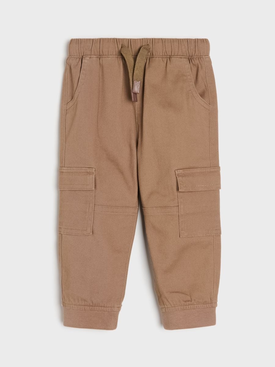 Jeansy cargo jogger - beżowy - SINSAY