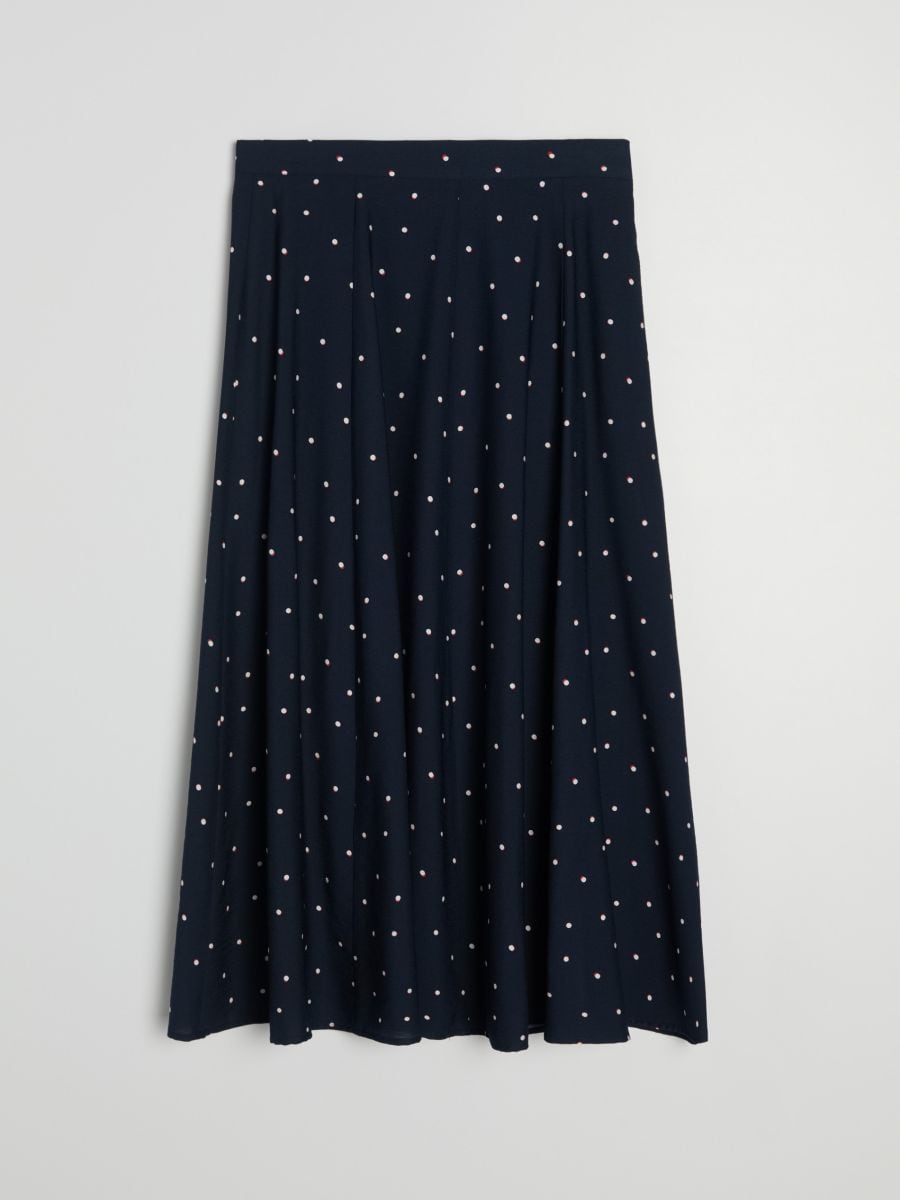 Fustă midi din vâscoză cu buline Fustă midi din vâscoză cu buline - multicolor - SINSAY