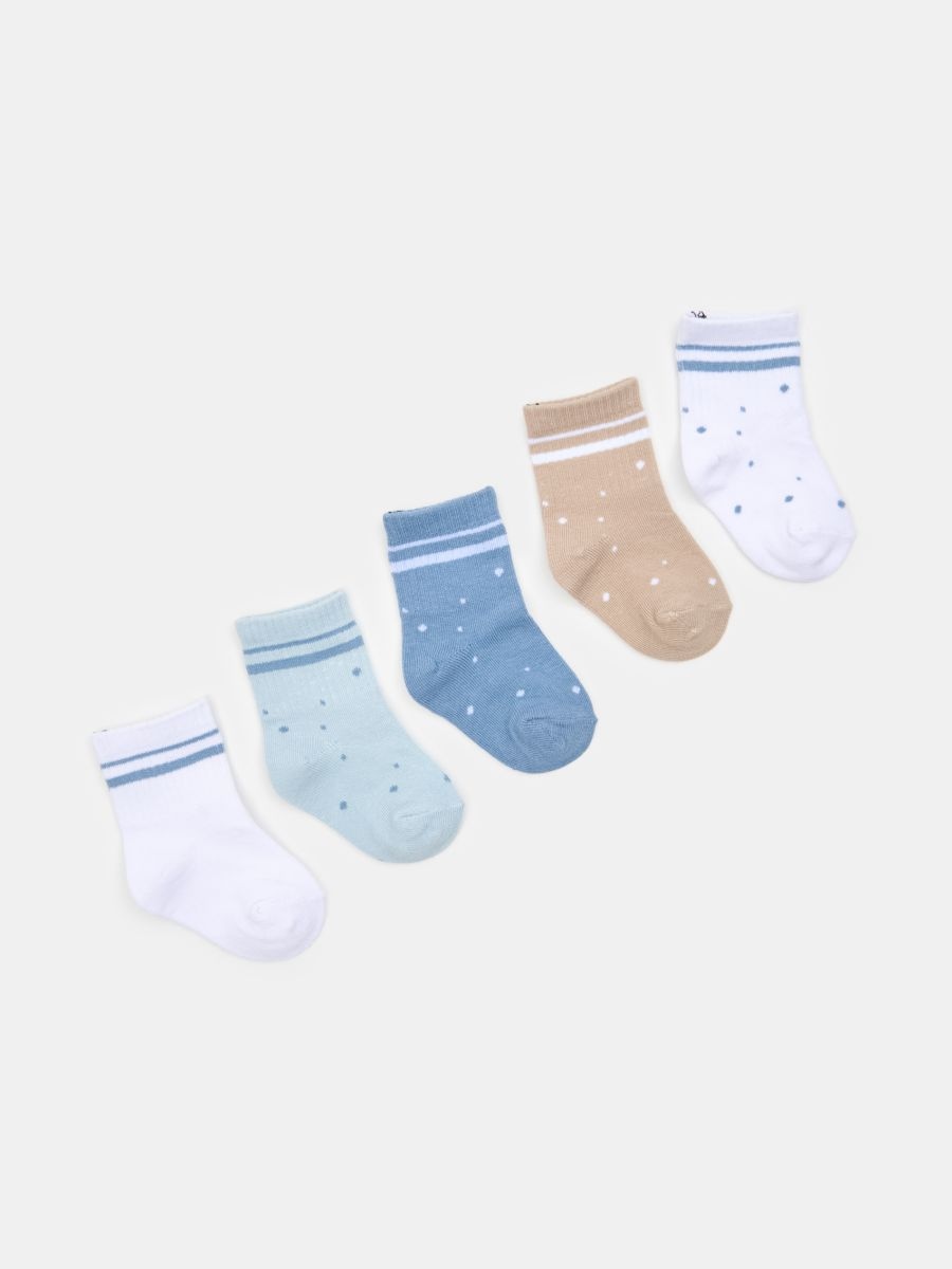 Șosete din Bumbac cu Dungi, Set de 5 Șosete din Bumbac cu Dungi, Set de 5 - multicolor - SINSAY