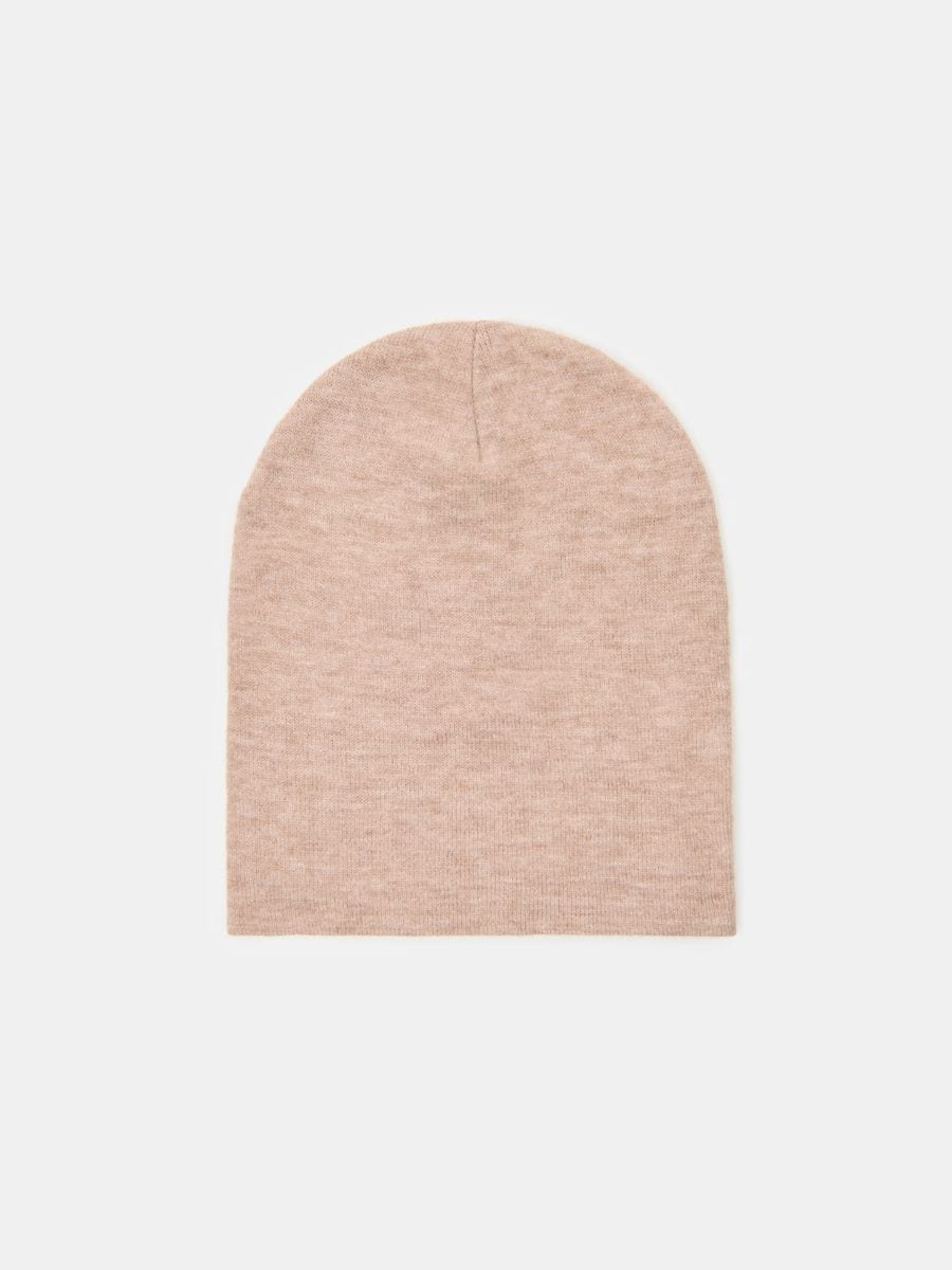 Czapka beanie z wiskozą - beżowy - SINSAY