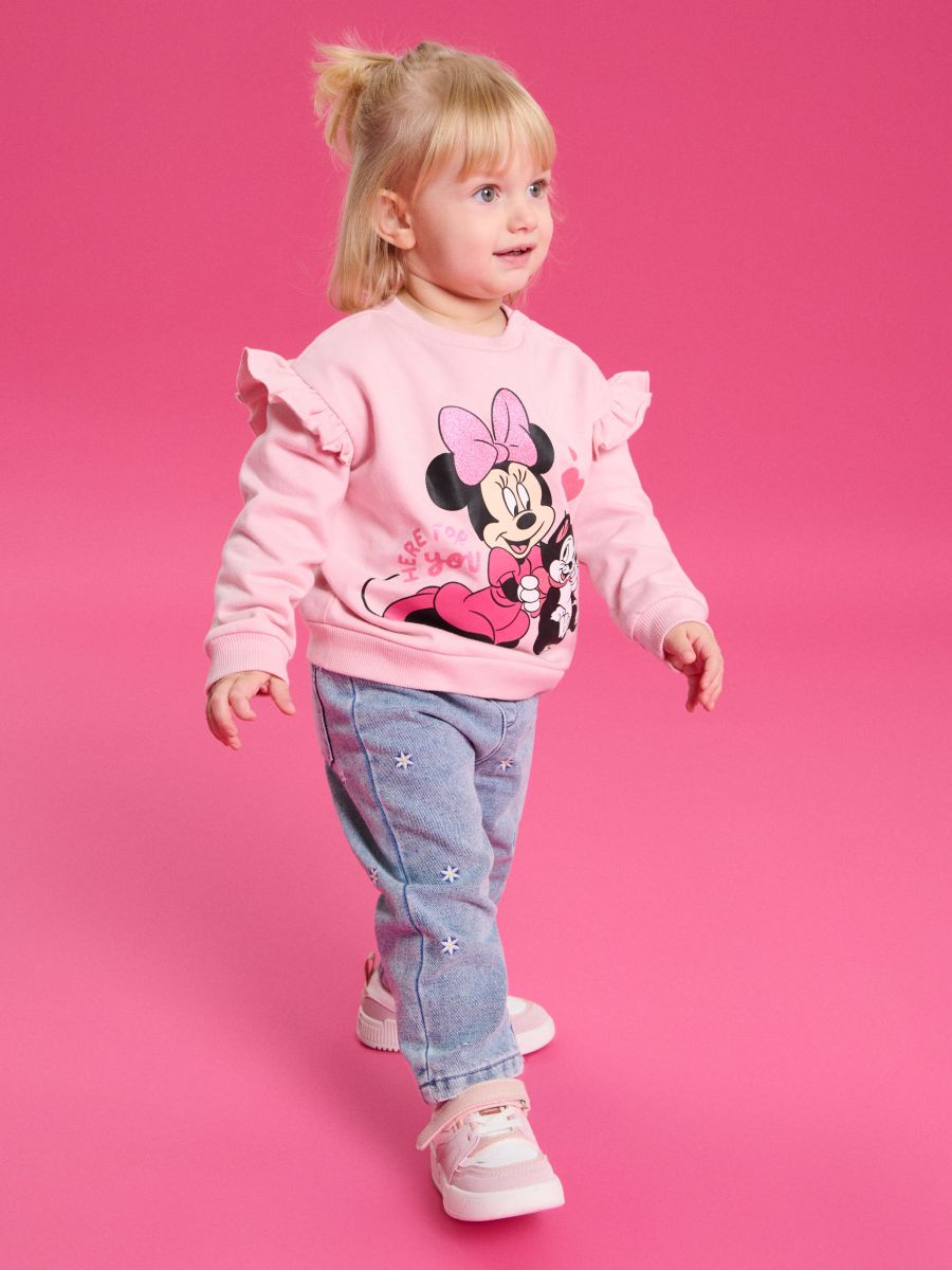 Bluza crewneck Minnie Mouse Bluza crewneck Minnie Mouse - różowy - SINSAY