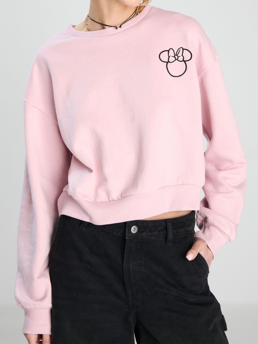 Bluza z długim rękawem Minnie Mouse Bluza z długim rękawem Minnie Mouse - różowy - SINSAY