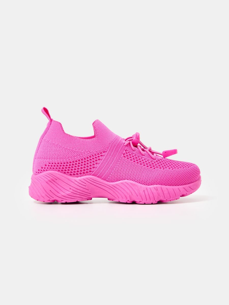 Sneakersy z dzianinową cholewką Sneakersy z dzianinową cholewką - różowy - SINSAY