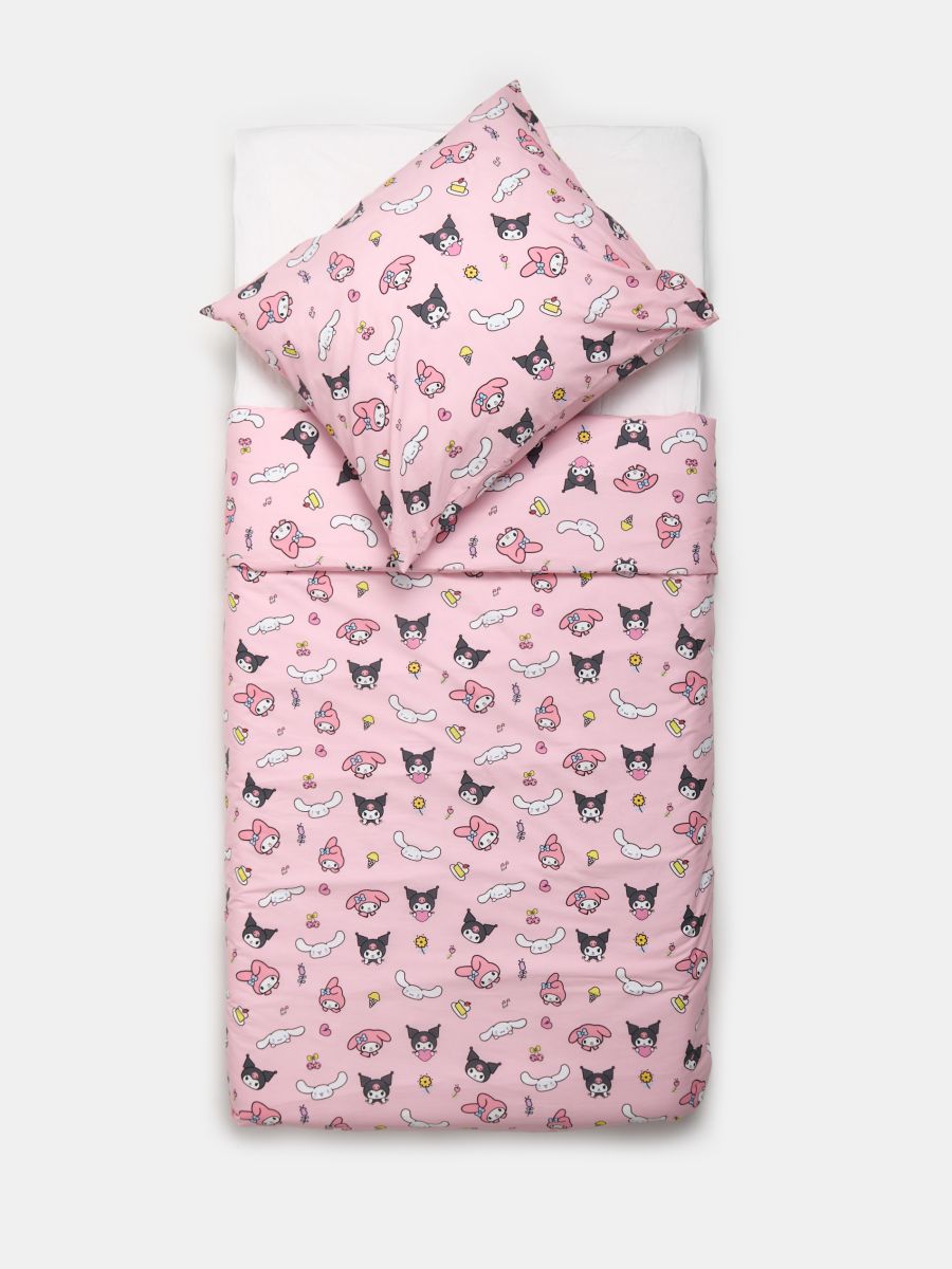 Komplet bawełnianej pościeli Hello Kitty and Friends Komplet bawełnianej pościeli Hello Kitty and Friends - różowy - SINSAY