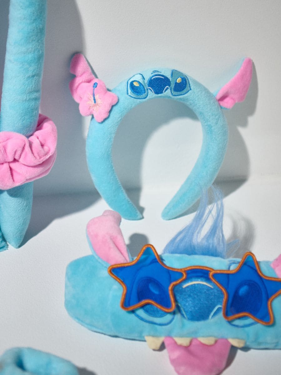Zestaw kosmetyczny: opaski na nadgarstek i opaska na włosy Lilo & Stitch - niebieski - SINSAY