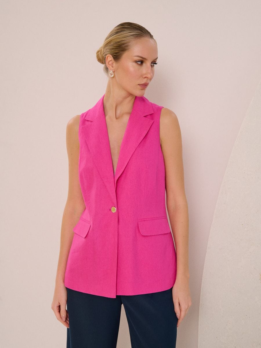 Vesta cu amestec de in Vesta cu amestec de in - roz-fuchsia - SINSAY