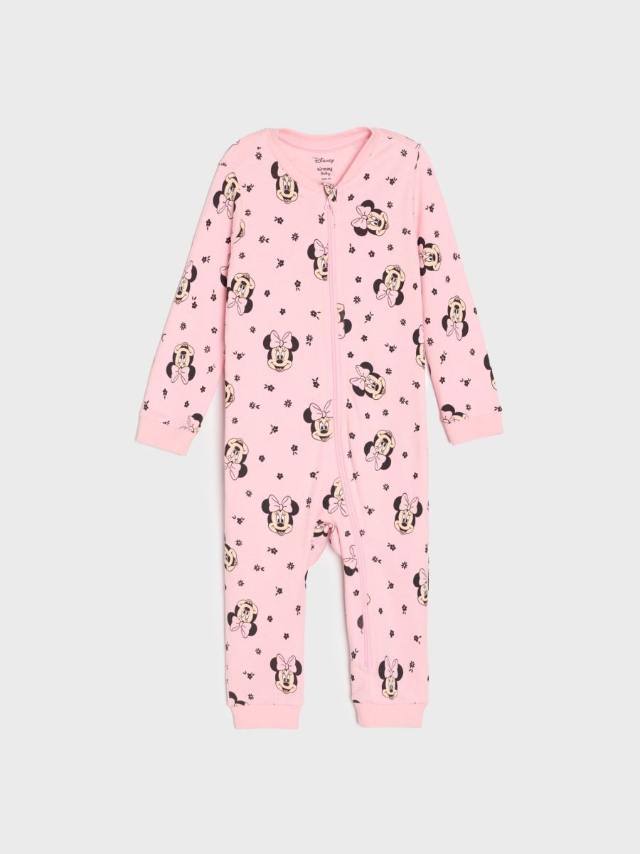 Bavlněný kojenecký overal Minnie Mouse Bavlněný kojenecký overal Minnie Mouse - růžová - SINSAY