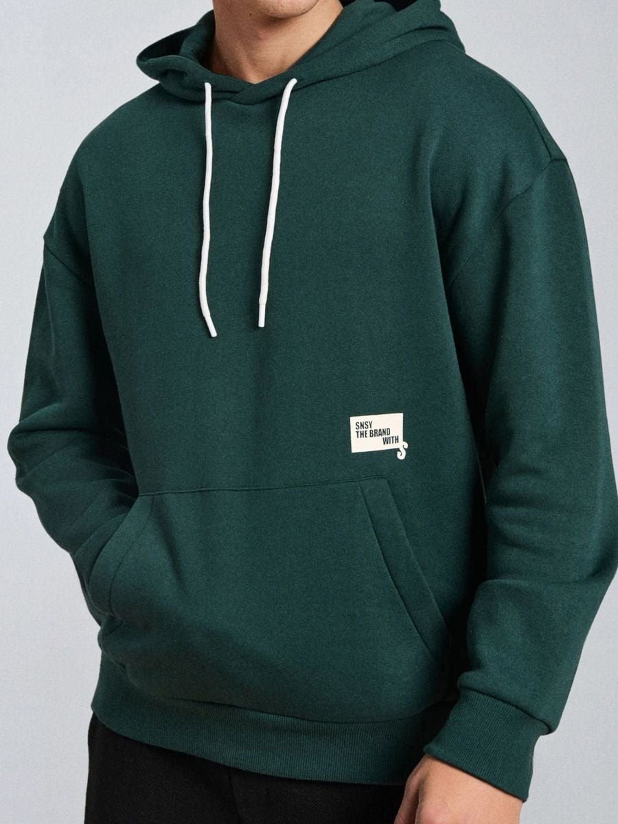 Bluza hoodie - zielony - SINSAY