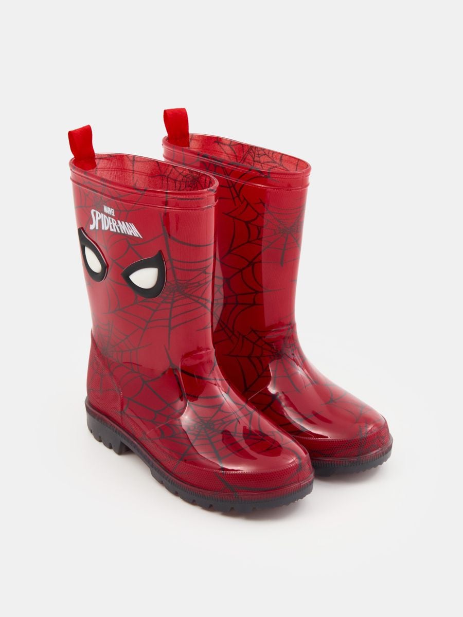 Kalosze ze świecącą podeszwą LED Spider-Man Kalosze ze świecącą podeszwą LED Spider-Man - czerwony - SINSAY
