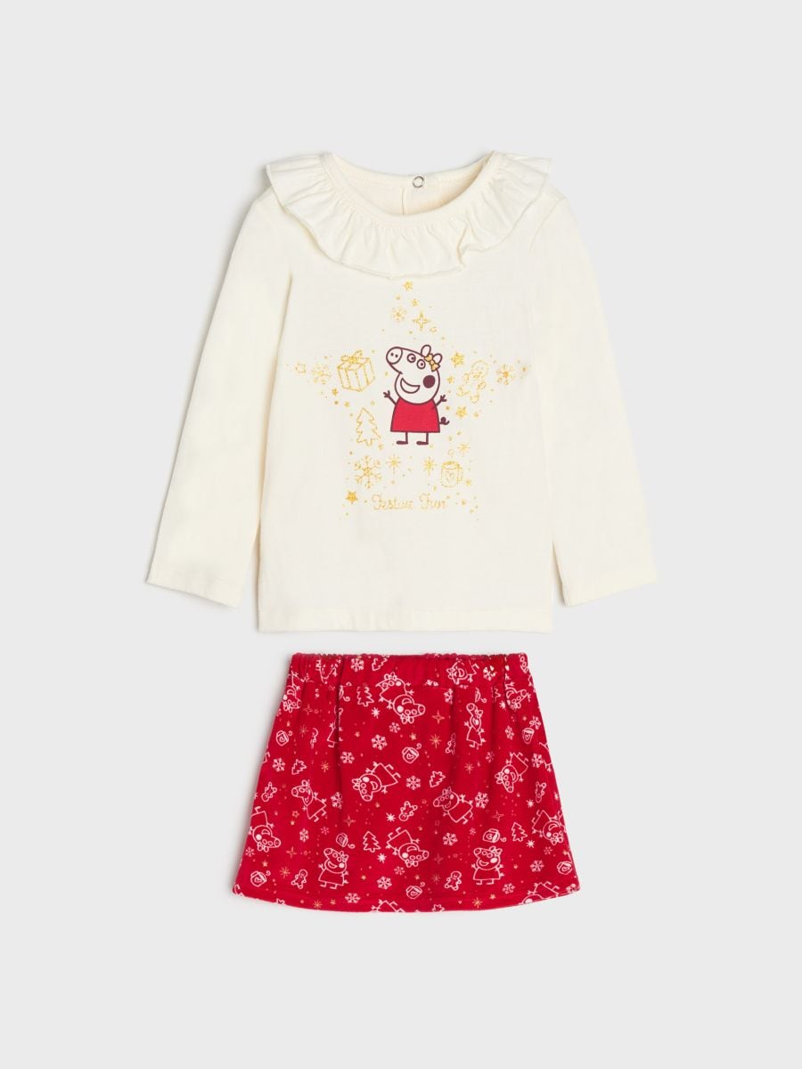 Set Peppa Pig pentru bebeluși - crem - SINSAY