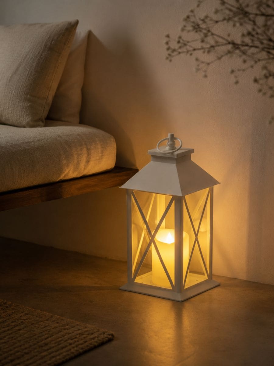 Lampka LED w kształcie lampionu Lampka LED w kształcie lampionu - biały - SINSAY