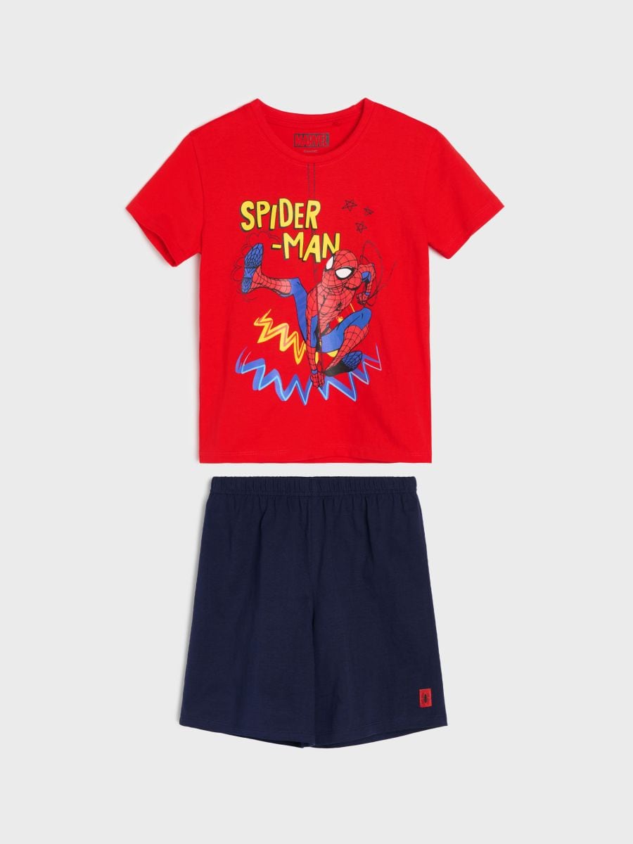 Bawełniana piżama dwuczęściowa Spider-Man Bawełniana piżama dwuczęściowa Spider-Man - czerwony - SINSAY