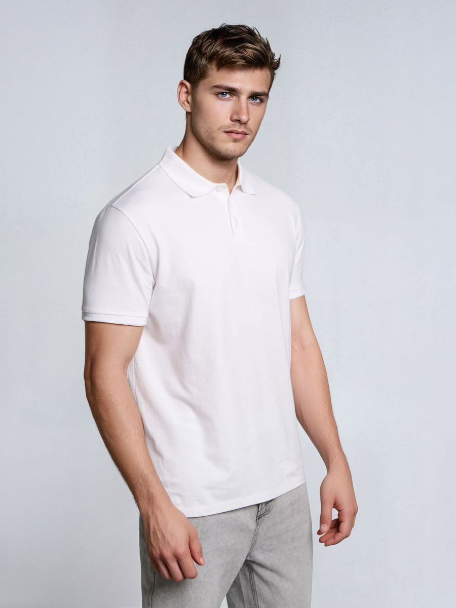 Tricou Polo - alb - SINSAY