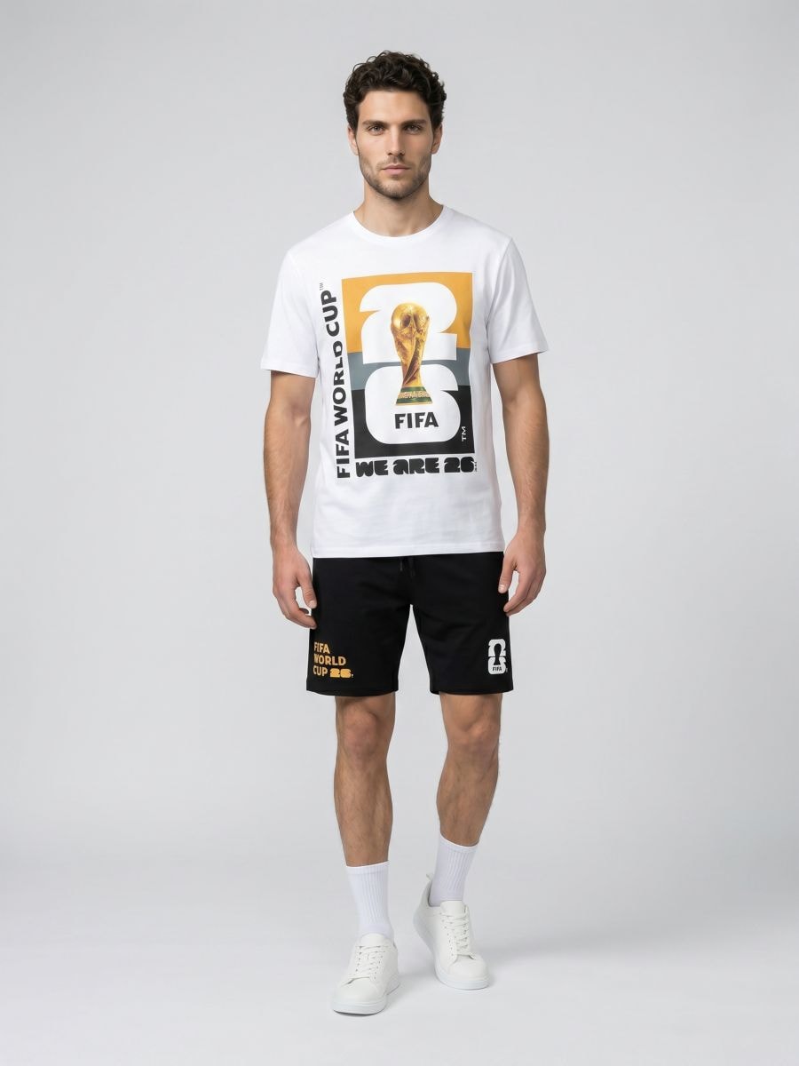 Bawełniana piżama dwuczęściowa z nadrukiem FIFA World Cup Bawełniana piżama dwuczęściowa z nadrukiem FIFA World Cup - wielobarwny - SINSAY