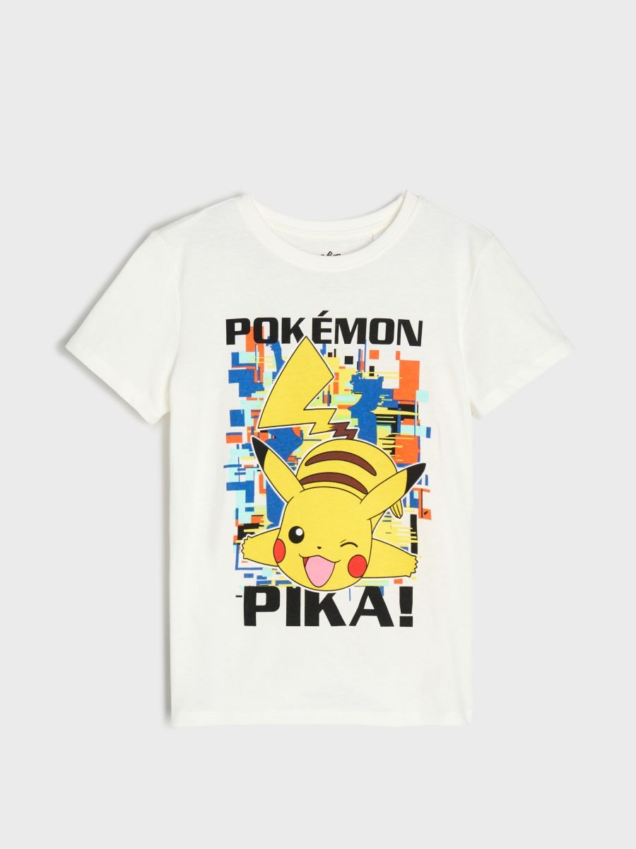 Bawełniana koszulka z nadrukiem Pokémon - wielobarwny - SINSAY
