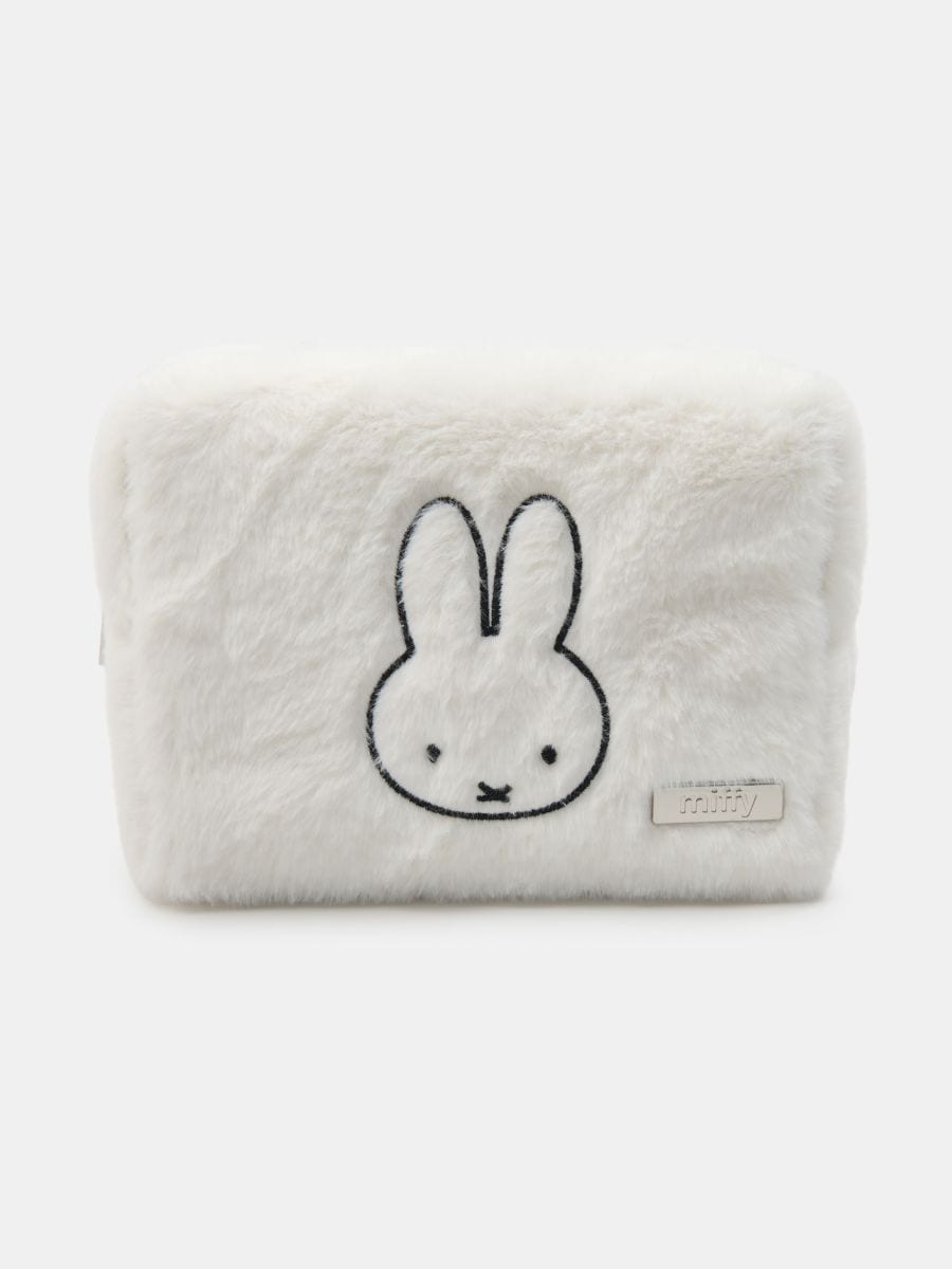 Portfard pufos cu broderie Miffy Portfard pufos cu broderie Miffy - alb - SINSAY