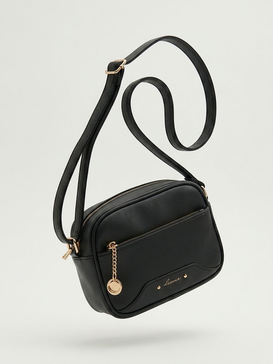 Geantă crossbody din imitație de piele - negru - SINSAY