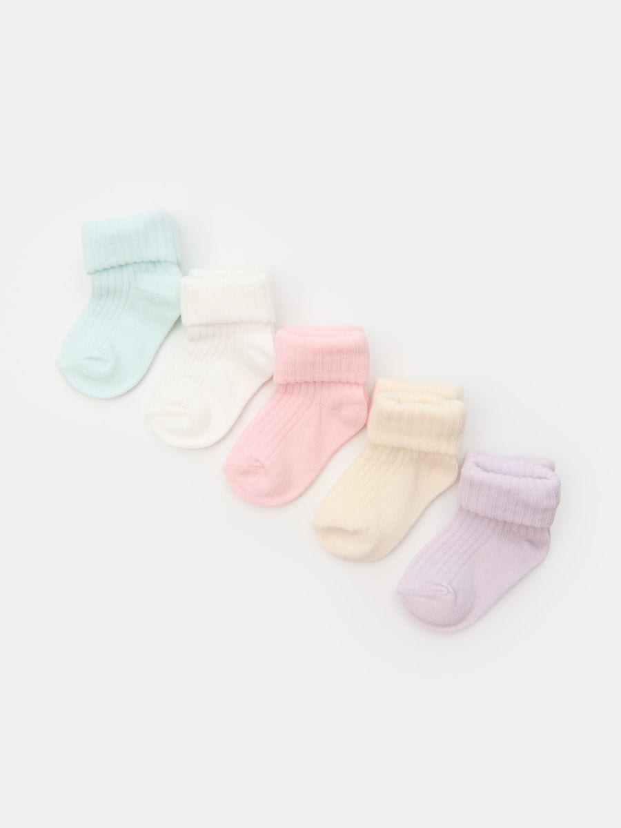 Șosete pentru bebeluși cu dungi 5-pack Șosete pentru bebeluși cu dungi 5-pack - multicolor - SINSAY