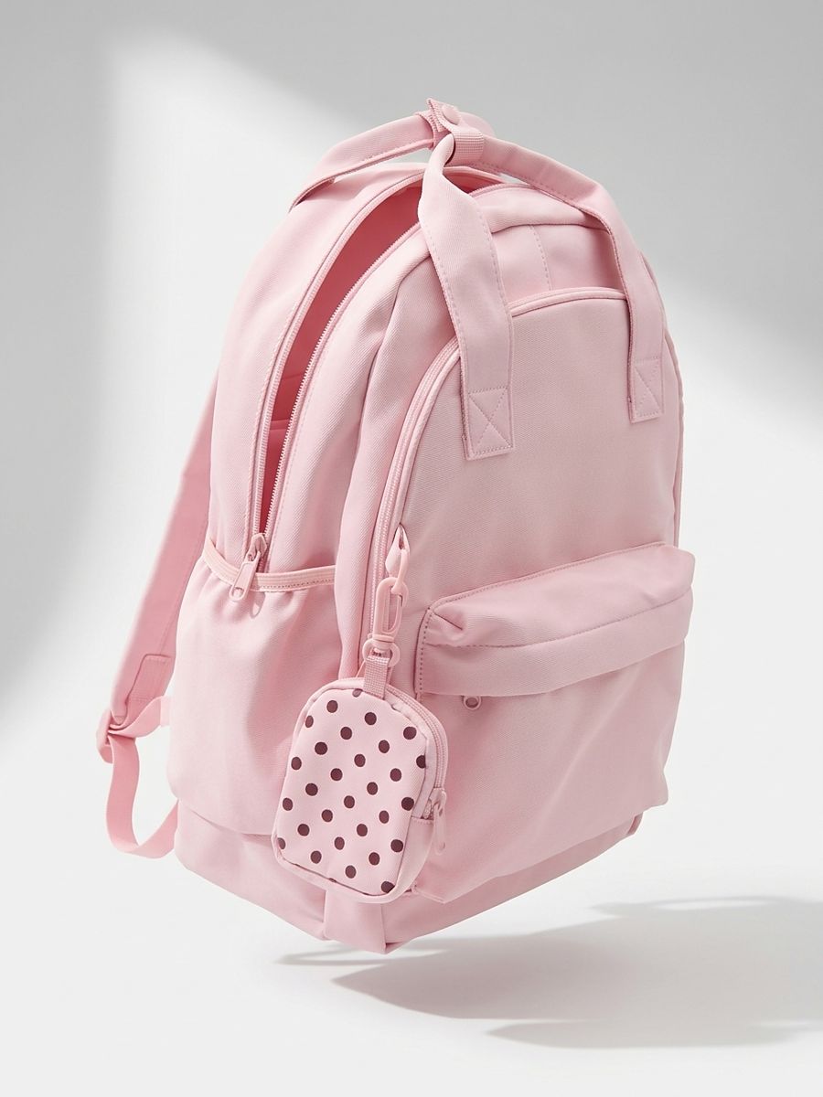 Rucsac cu portofel pandantiv Rucsac cu portofel pandantiv - roz-pastel - SINSAY