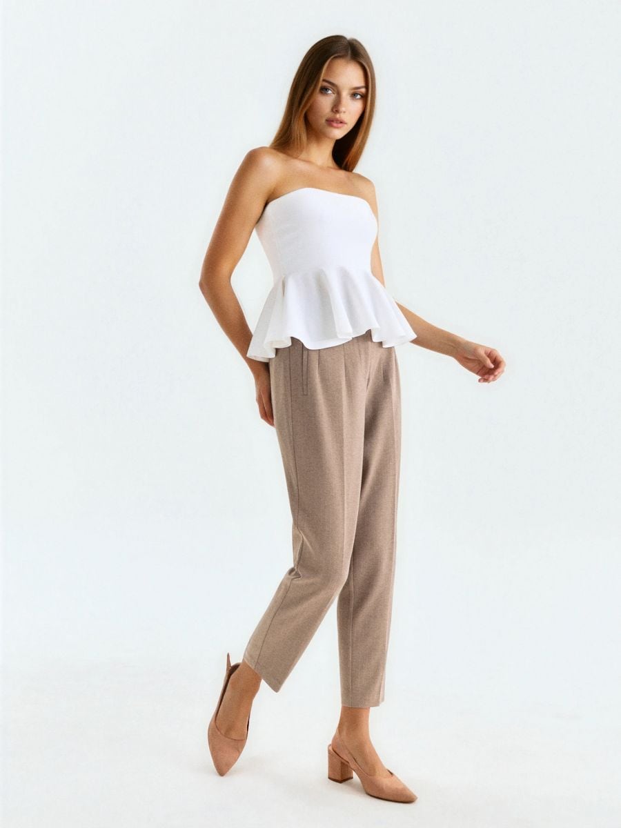 Pantaloni țigaretă Pantaloni țigaretă - cafeniu - SINSAY