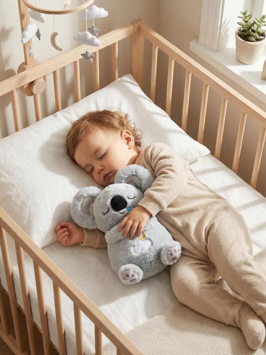 Pluszowy koala uspokajający z funkcją oddychania Pluszowy koala uspokajający z funkcją oddychania - szary - SINSAY
