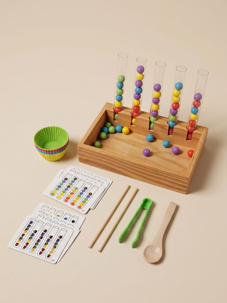 Zestaw edukacyjny - sorter i nauka liczenia - wielobarwny - SINSAY